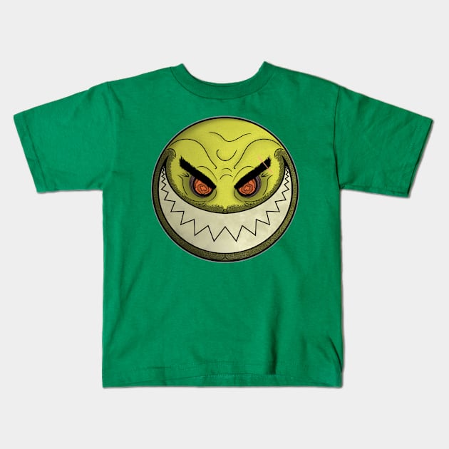 Evil Emoji (Non-Smoking) Kids T-Shirt by Pixelated Atoms 